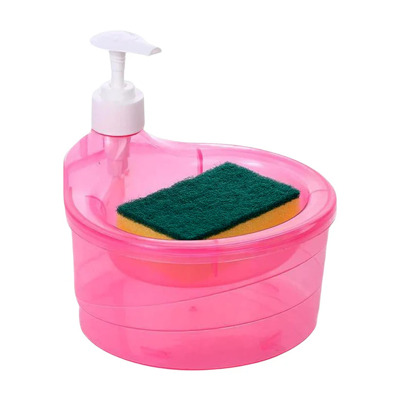 2-in-1 Double Layer Liquid Soap Dispenser with Pump & Sponge | Kitchen & Hotel Use (Copy)