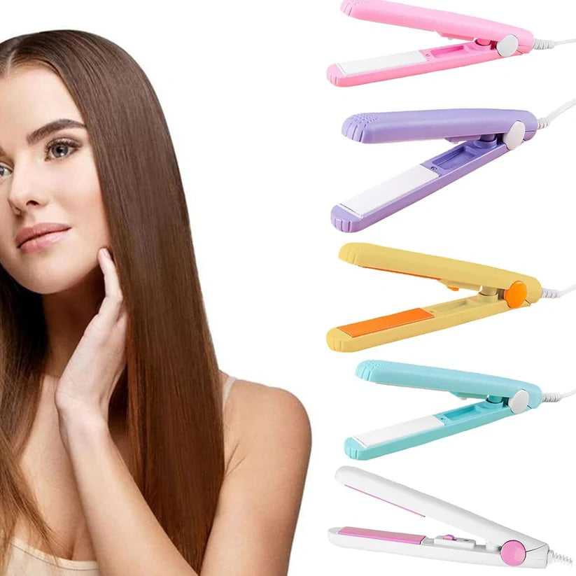 Mini Hair Styler – Ceramic Plate Straightener & Curler | Beauty & Personal Care