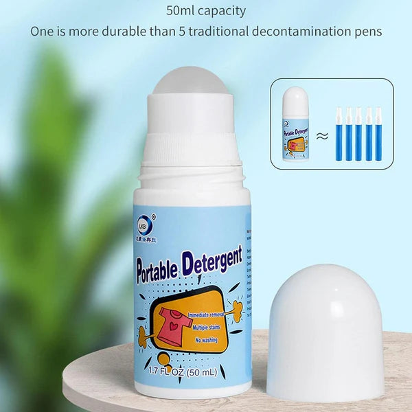 Clothes Stain Remover Roller | Bead Design Emergency Stain Cleaner for Natural Fabrics | Removes Oil & Spots from Almost All Types of Fabric