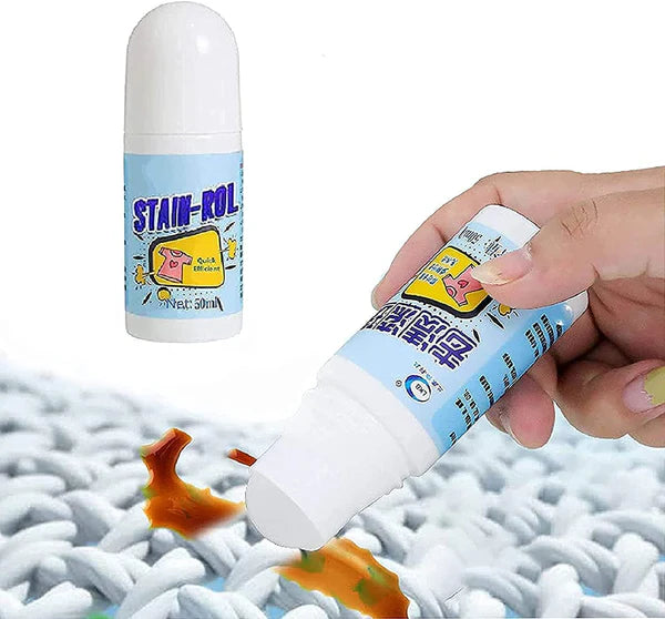 Clothes Stain Remover Roller | Bead Design Emergency Stain Cleaner for Natural Fabrics | Removes Oil & Spots from Almost All Types of Fabric
