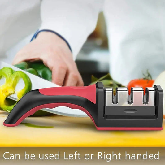 Manual Red & Black Knife Sharpener 3 Stage Sharpening Tool for Ceramic Knife and Steel Knives (Copy)