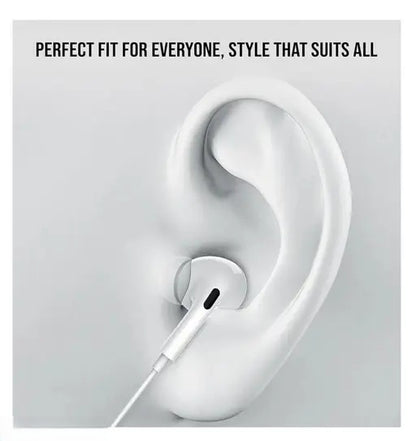 Wired Type-C Earphones with Noise Cancellation & In-Built Mic | High Bass Stereo In-Ear Headphones for Mobile, Laptop & Tablet (Copy) (Copy)